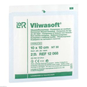 Vliwasoft Vliesstoffkompresse 6-fach steril 2 Stk. 10 x 10 cm - 2 Stück