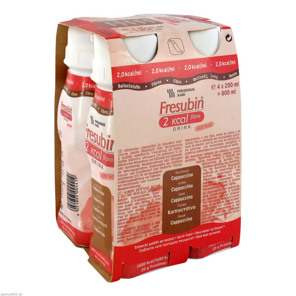 Fresubin 2 kcal Fibre DRINK 4 Stk. Cappuccino - 4 Stück