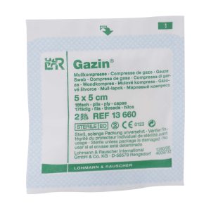 Gazin Mullkompresse steril 2 Stk. 16-fach 5 x 5 cm - 2 Stück