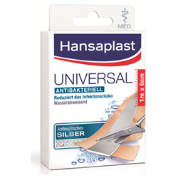 Hansaplast Universal MED antibakteriell 1m x 6cm - 1 Stück