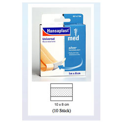 Hansaplast med Universal 10m x 8cm 10 Stück - 1 Stück