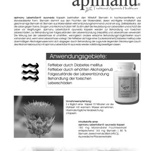 Apimanu Ayurveda Kapseln Lebertosan 120 Stk. - 120 Stück