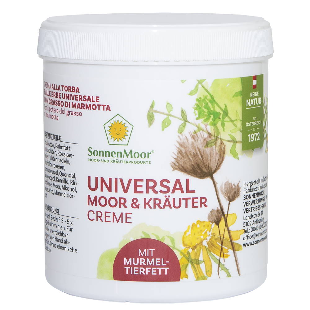 SonnenMoor Universal Kräuter Creme + Murmeltierfett 500 g - 500g