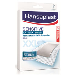 Hansaplast Sensitive MED antibakteriell XXL - 5 Stück