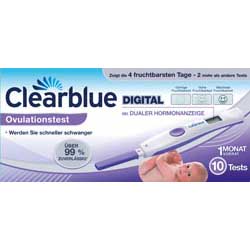 Clearblue DIGITAL Ovulationstest mit dualer Hormonanzeige - 10 Stück