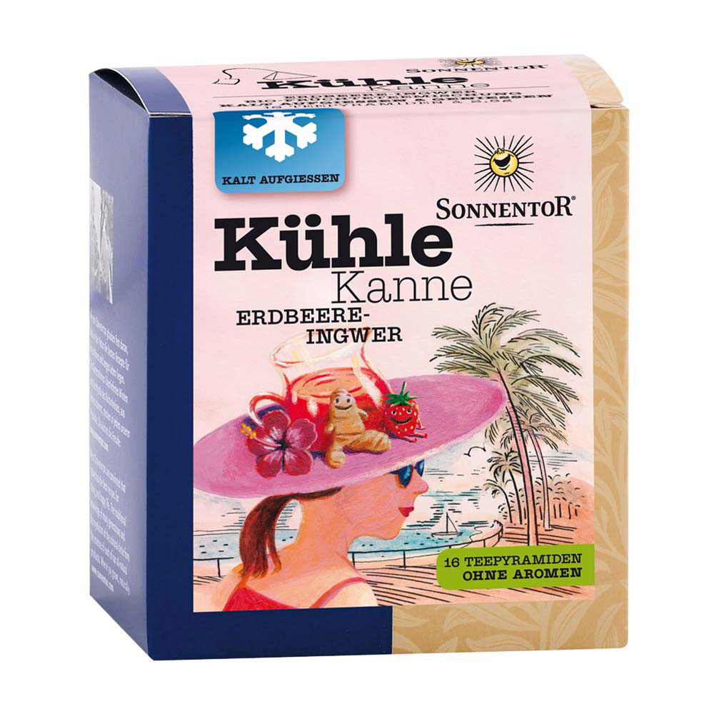 Sonnentor Kühle Kanne Erdbeer-Ingwer Tee 16 Btl. - 16 Beutel