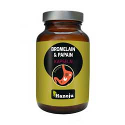 Bromelain + Papain Kapseln Hanoju - 90 Stück