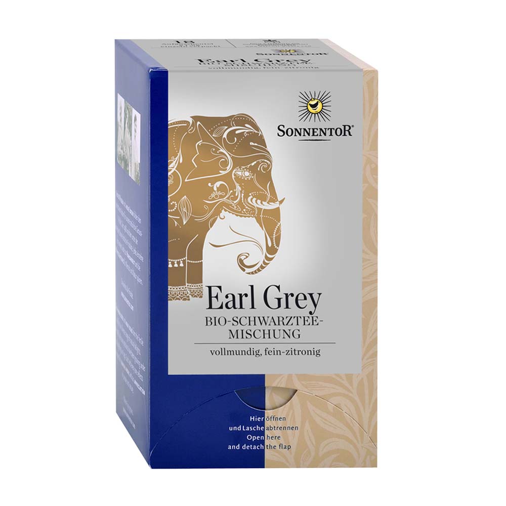 Sonnentor Earl Grey Schwarztee 18 Btl. BIO - 18 Beutel