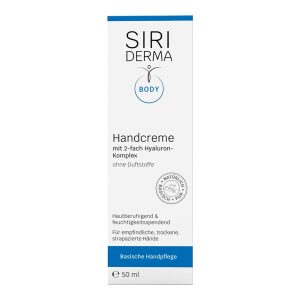 Siriderma Basische Handcreme mit 2-fach Hyaluron-Komplex ohne Duftstoffe 50 ml - 50ml