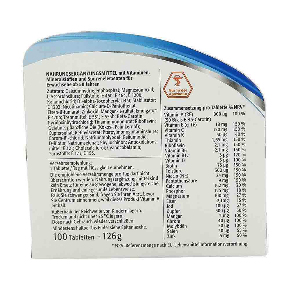 Centrum A-Z Generation 50+ Tabletten - 100 Stück