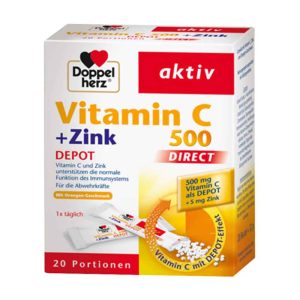 Doppelherz Vitamin C 500 + Zink Direct Depot Pulver 30 Stk. - 30 Beutel