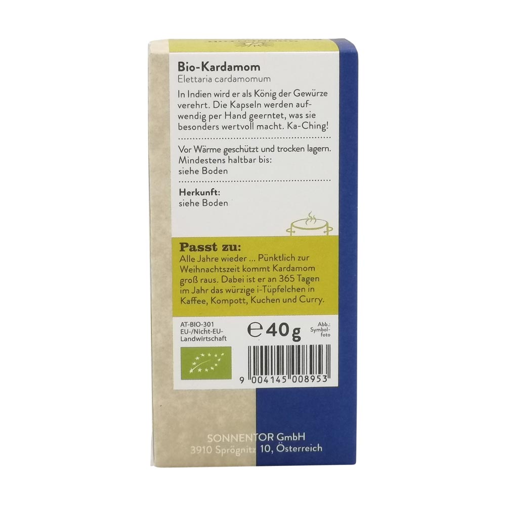 Sonnentor Bio-Kardamom ganz 40 g - 40g