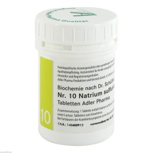 Adler Pharma Schüßler Tabletten Nr. 10 Natrium Sulfuricum D 6 100 g - 100g