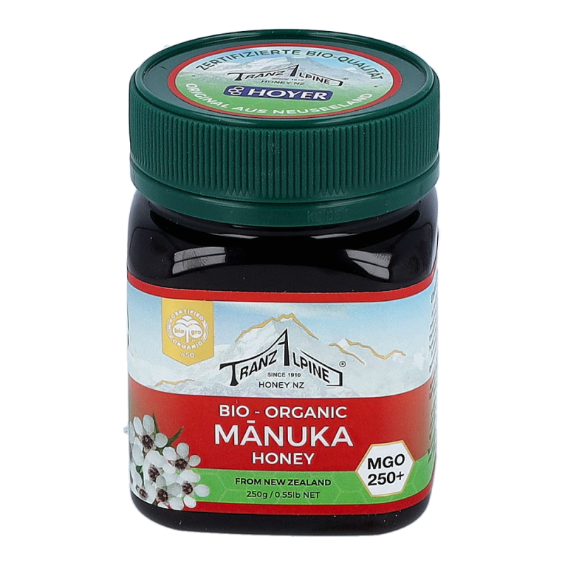 TranzAlpine Bio Manukahonig MGO 250+ 250g - 250g