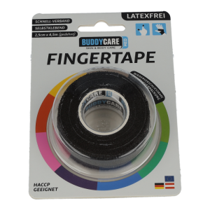 BUDDYCARE MED FING-TAPE SCHW - 1 Stück