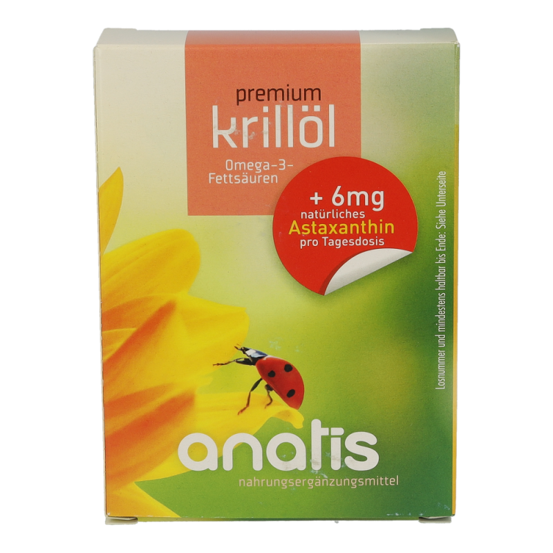 Anatis Krillöl Premium + Astaxanthin Kapseln - 40 Stück
