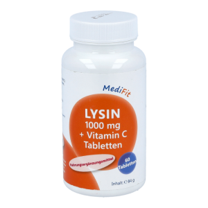 Lysin 1.000 mg + Vitamin C Tabletten - 60 Stück