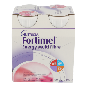 Nutricia Fortimel Multifibre 200 4 Stk. Erdbeer - 4 Stück