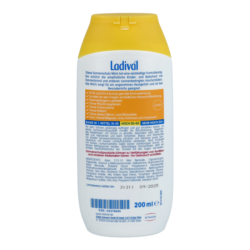 Ladival für Kinder Sonnenschutz Milch 200 ml LSF 30 - 200ml