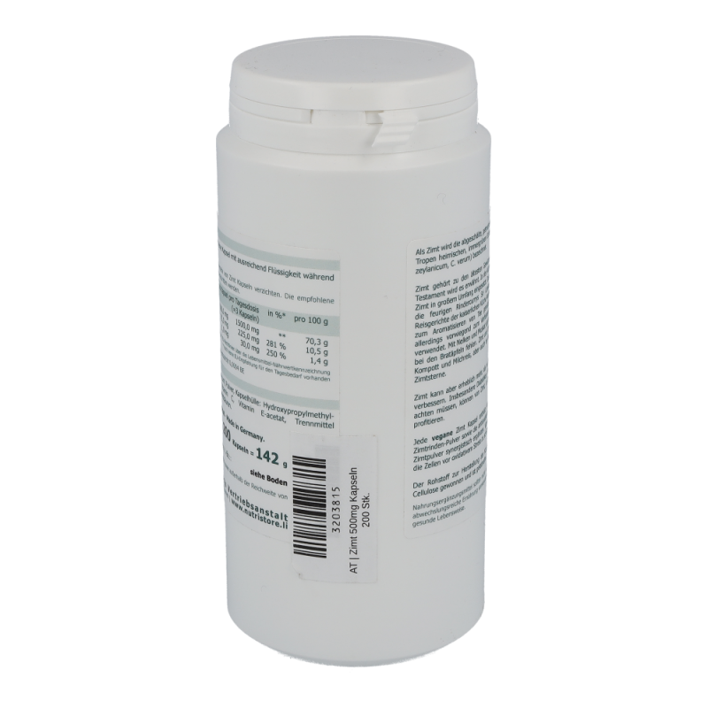 The Nutri Store Zimt 500 mg Kapseln 200 Stk. - 200 Stück