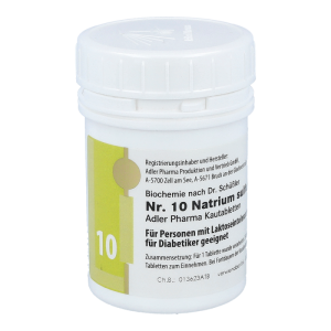 Schüßler Nr. 10 Natrium sulfuricum D6 Kautabletten 100 g - 100g