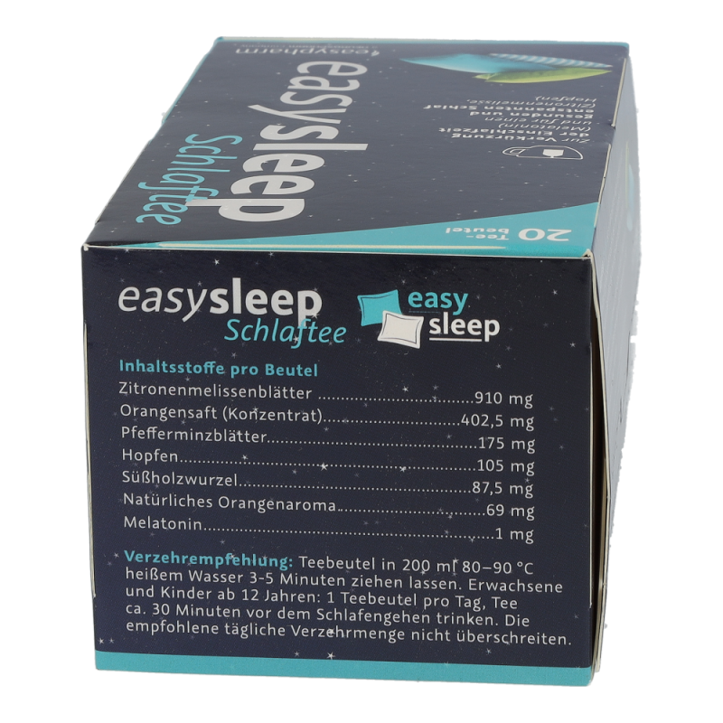 Easysleep SCHLAFTEE verkürzt durch Melatonin die Einschlafzeit - 20 Beutel - 20 Beutel