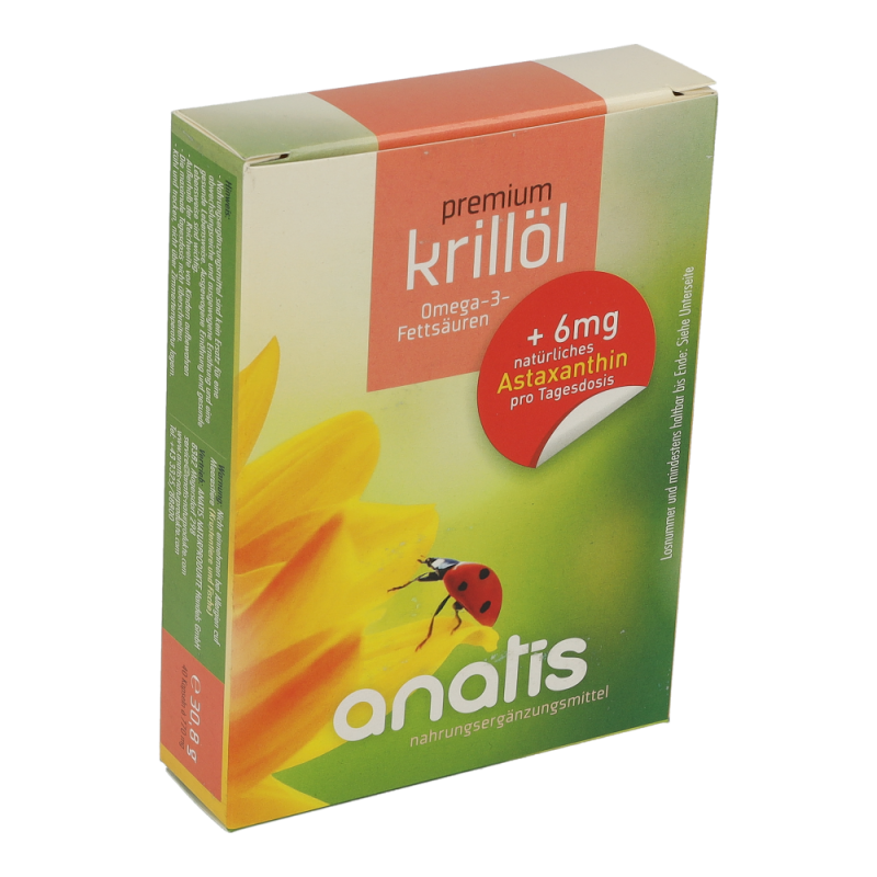 Anatis Krillöl Premium + Astaxanthin Kapseln - 40 Stück