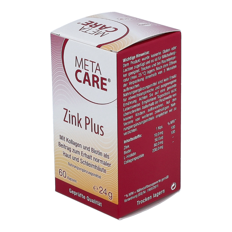 Metacare Zink + Kapseln 60 Stk. - 60 Stück