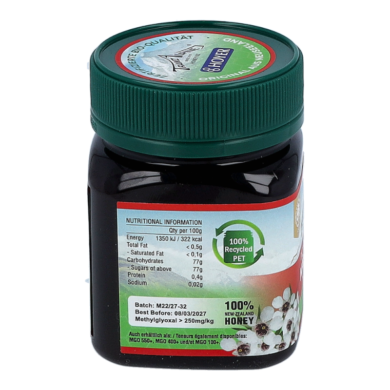 TranzAlpine Bio Manukahonig MGO 250+ 250g - 250g