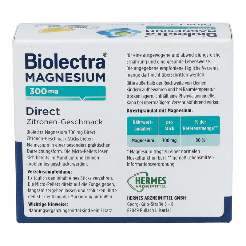 Biolectra Direct Beutel 20 Stk. Magnesium - 20 Beutel