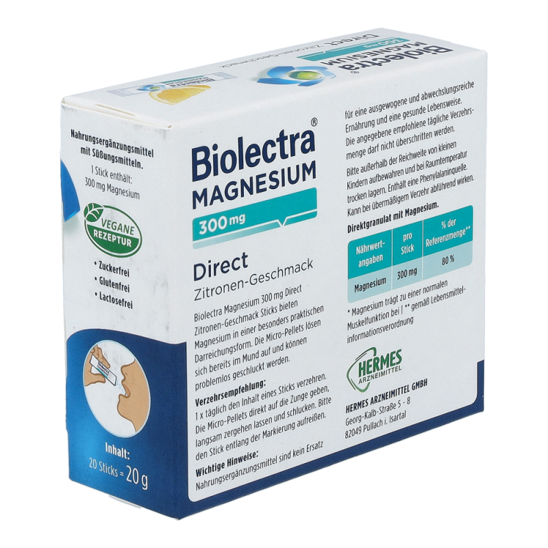 Biolectra Direct Beutel 20 Stk. Magnesium - 20 Beutel