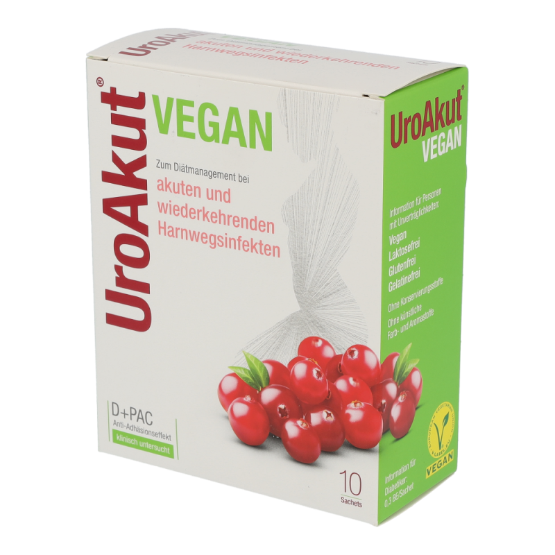 UroAkut vegan Granulat D-Mannose plus Cranberry - 10 Sachets