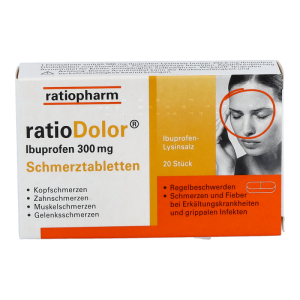 ratioDolor Ibuprofen 300 mg Schmerztabletten - 20 Stück