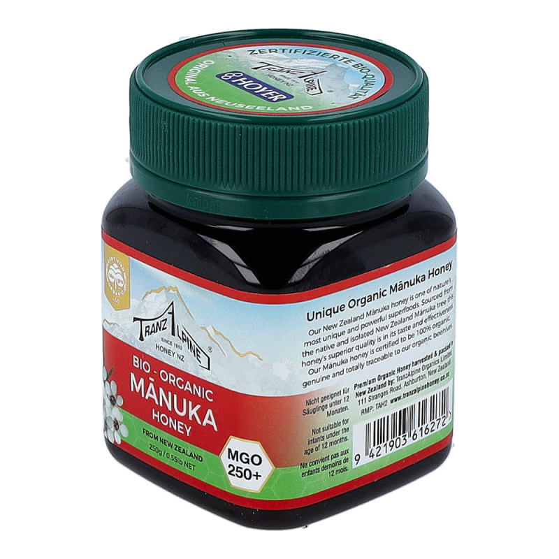 TranzAlpine Bio Manukahonig MGO 250+ 250g - 250g