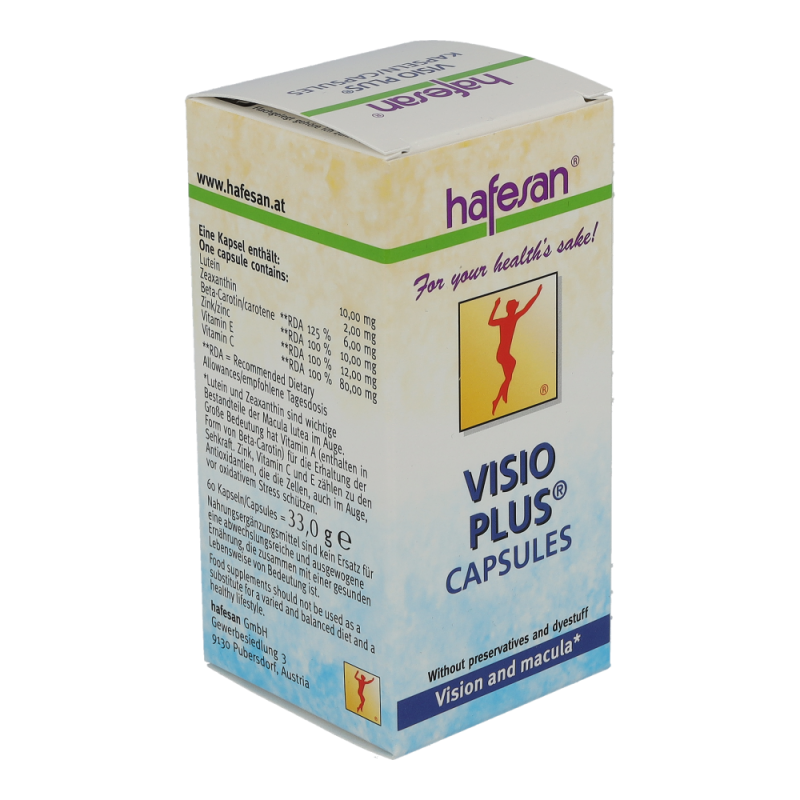 Hafesan VISIO PLUS Kapseln mit Lutein & Vitaminen - 60 Stück