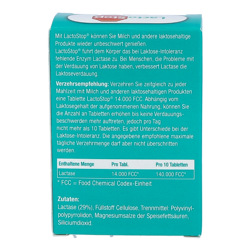 Lactostop Tabletten 80 Stk. 14.000 Fcc - 80 Stück