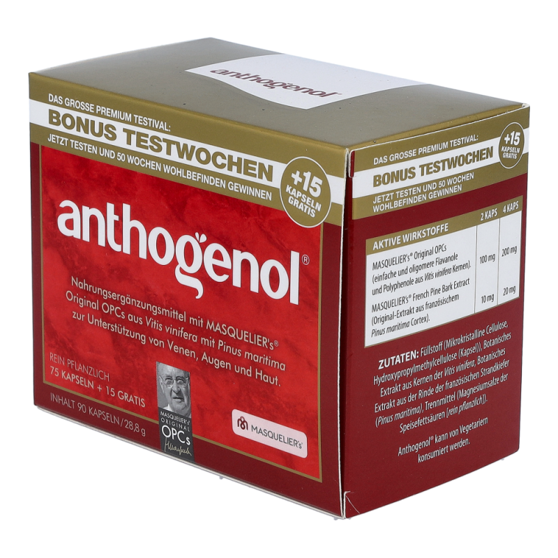 OPCs Original Masqueliers Anthogenol Kapseln 75+15 90 Stk. - 90 Stück