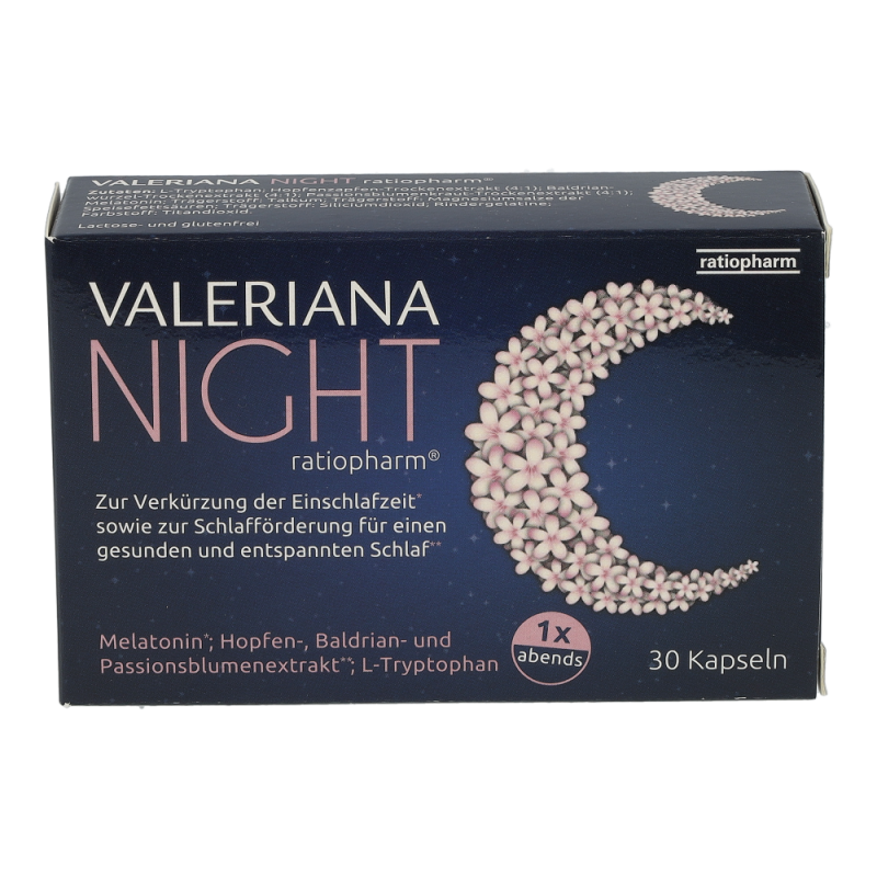 Ratiopharm VALERIANA NIGHT Kapseln mit Melatonin - 30 Stk - 30 Stück