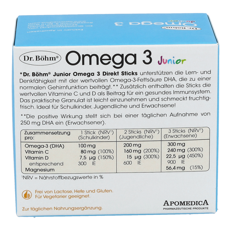 Dr. Böhm Junior Omega 3 Direkt Sticks 30 Stk. - 30 Stück