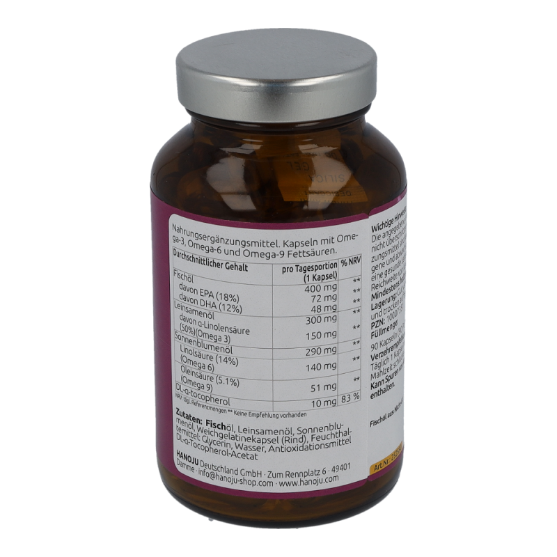 Omega 3-6-9 Kapseln 1000 mg Hanoj 90 Stk. - 90 Stück
