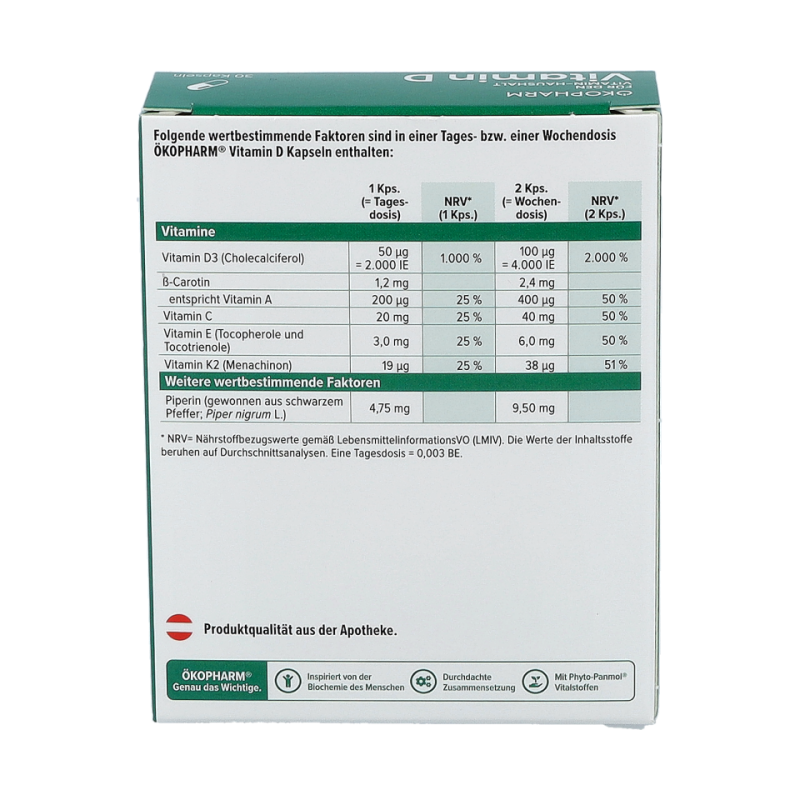 Ökopharm Vitamin D Kapseln - 30 Stück
