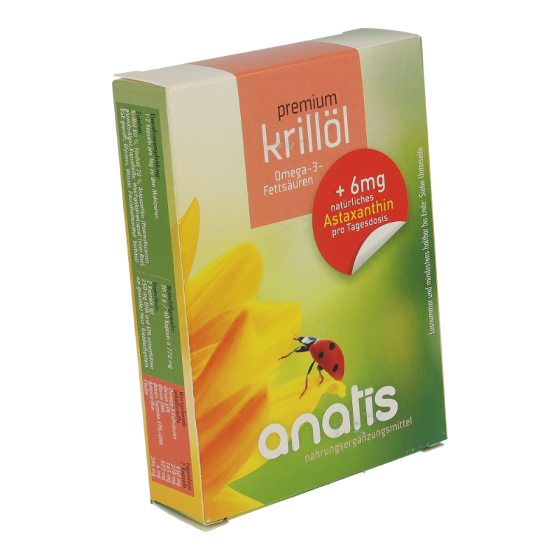 Anatis Krillöl Premium + Astaxanthin Kapseln - 40 Stück