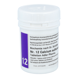 Adler Pharma Schüßler Tabletten Nr. 12 Calcium Sulfuricum D 6 100 g - 100g