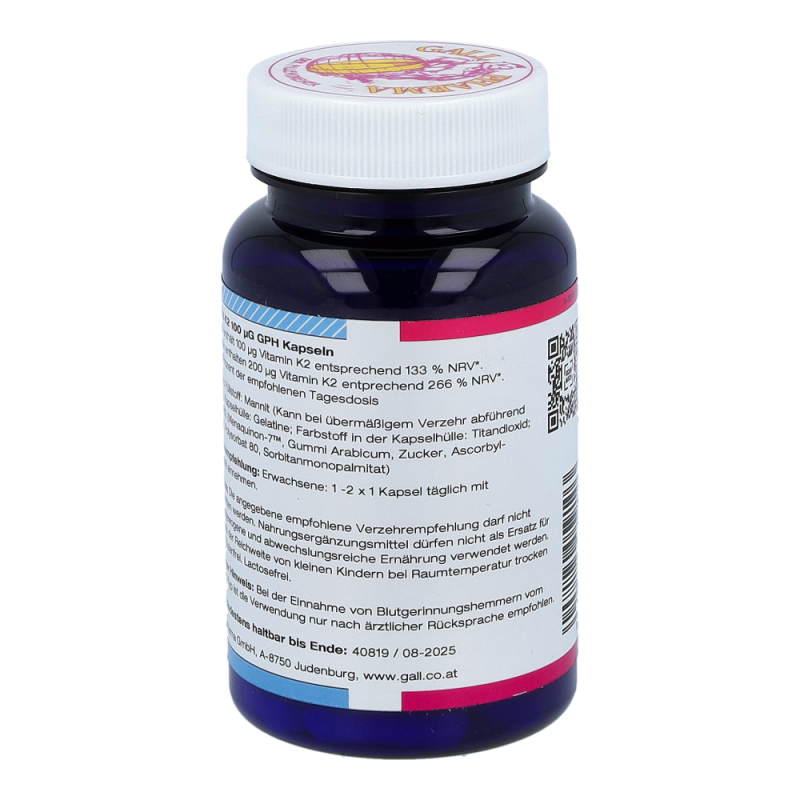 Vitamin K2 Kapseln 100mcg - 30 Stück