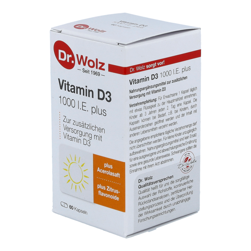 Dr. Wolz Vitamin D 3 Plus Kapseln 60 Stk. - 60 Stück