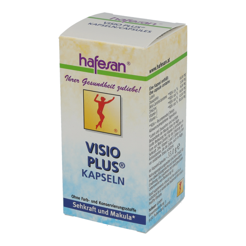 Hafesan VISIO PLUS Kapseln mit Lutein & Vitaminen - 60 Stück