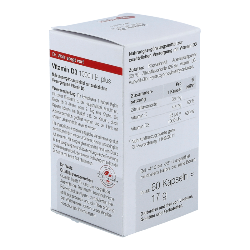 Dr. Wolz Vitamin D 3 Plus Kapseln 60 Stk. - 60 Stück