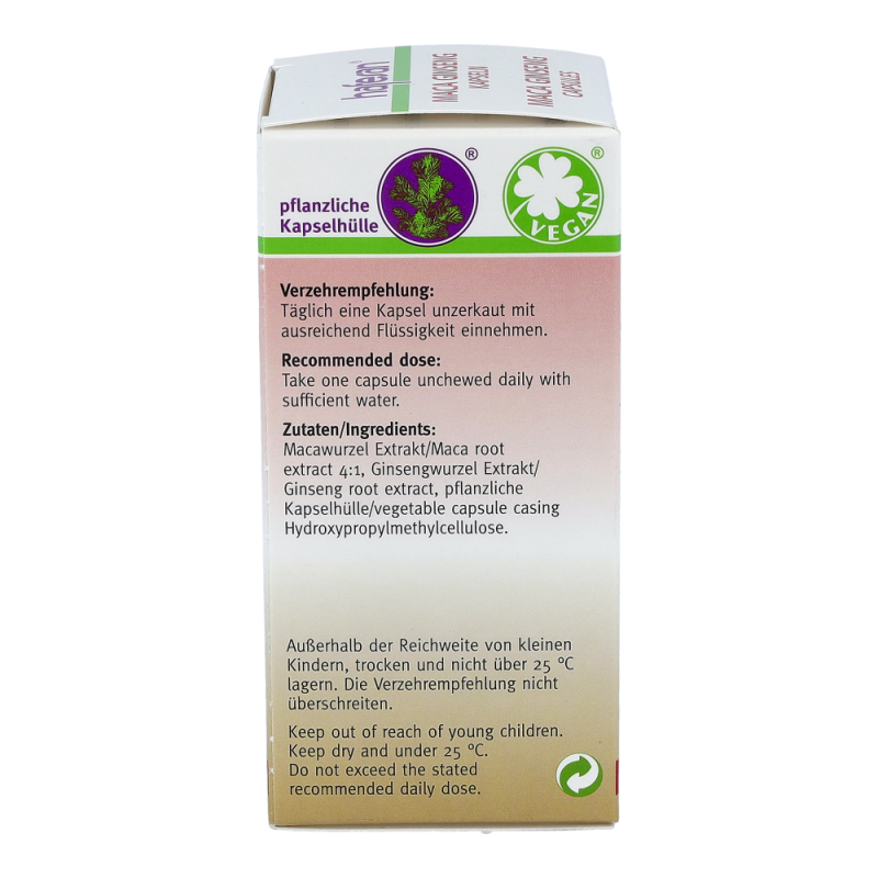 Hafesan Maca + Ginseng 400 mg Kapseln - 60 Stück