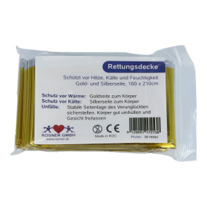 Erste Hilfe Rettungsdecke Rosner Alu Gold/Silber 1 Stk. - 1 Stück