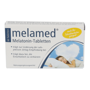 Melamed MELATONIN Tabletten zur Verkürzung der Einschlafzeit - 60 Stück